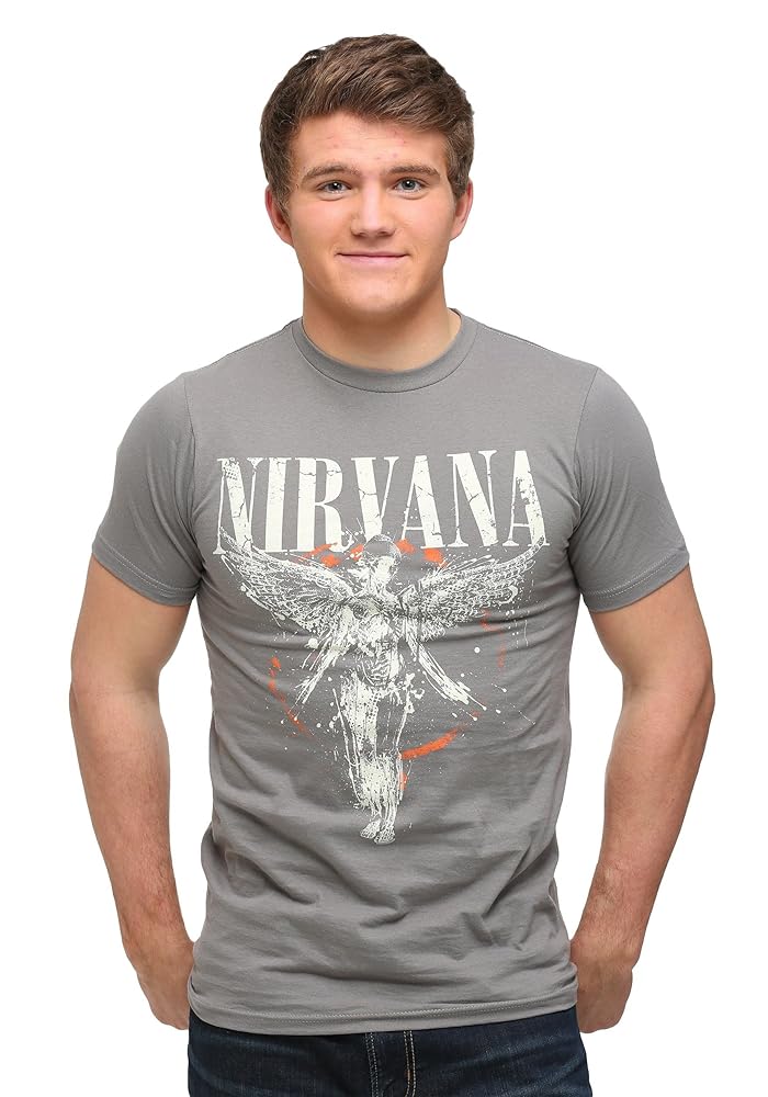 Amazon.com: Nirvana Unisex Adult in Utero T-Shirt, Asphalt
